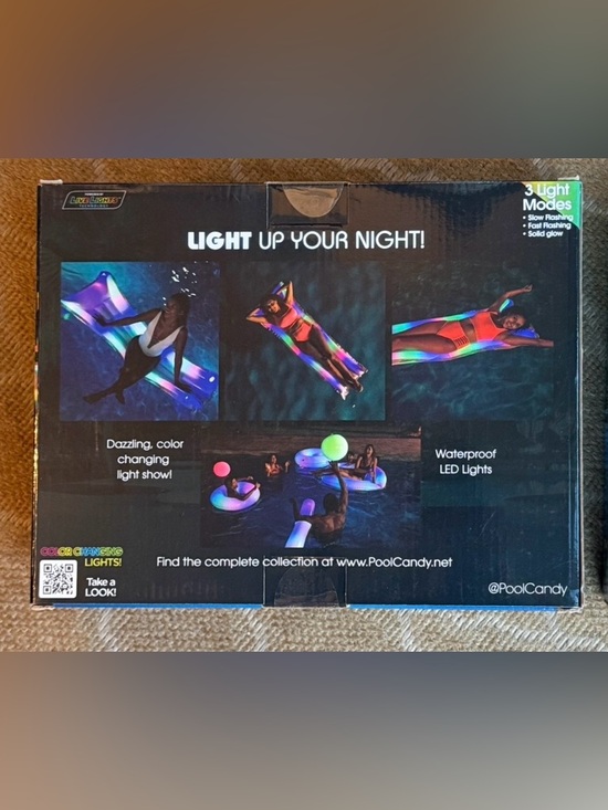 LED Light-Up Inflatable Pool Raft - Picture 3 of 3